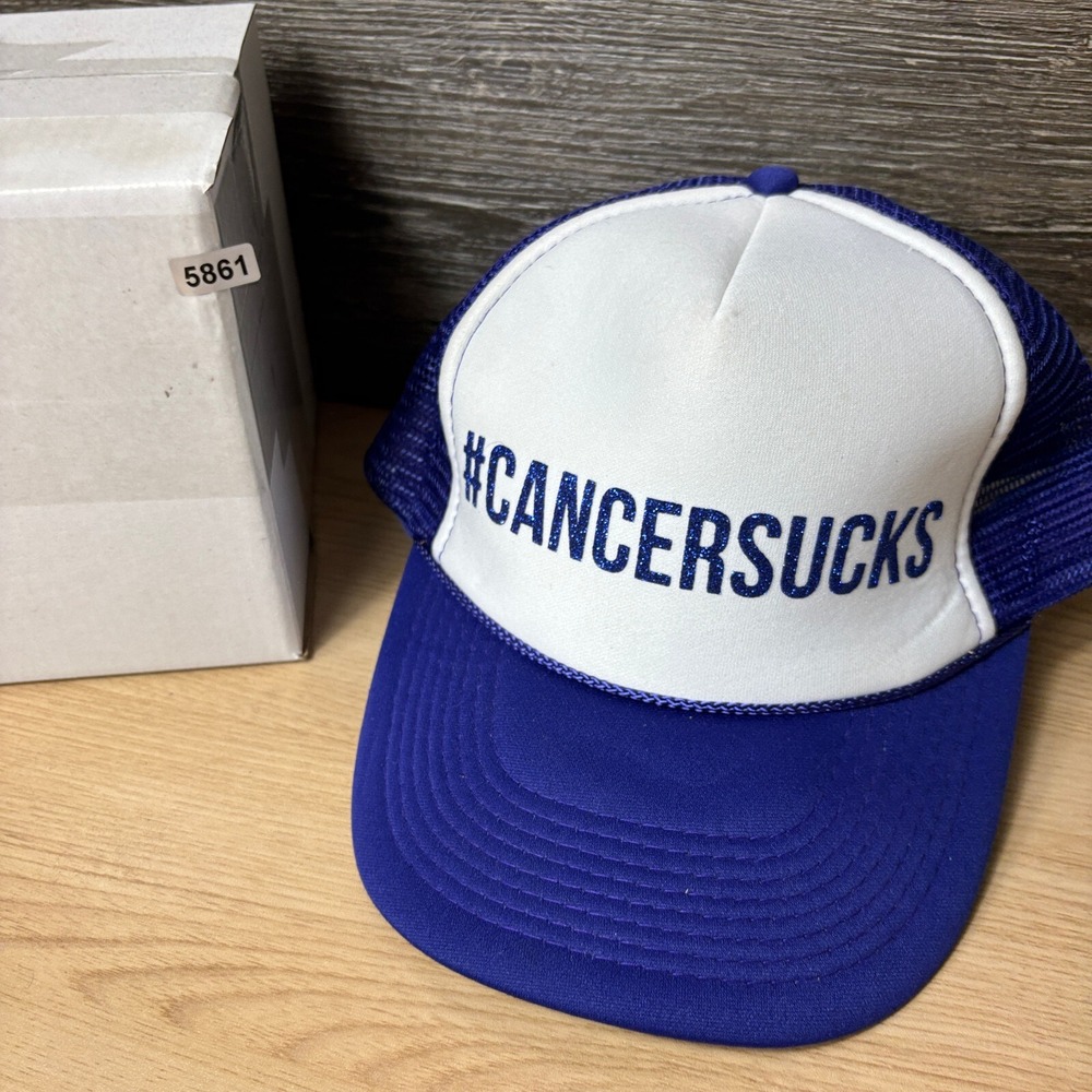 Cancers Sucks Hat Cap Womens Purple Trucker Ladies Adjustable - Picture 11 of 11